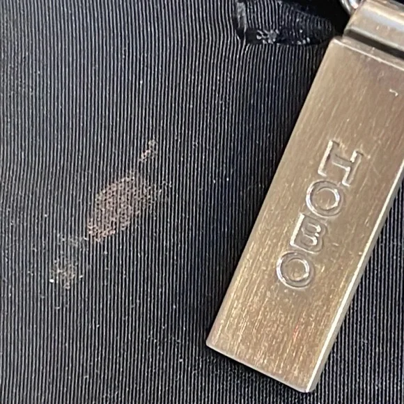 Hobo crossbody bag in black with silver tone hardware, 9 x 6.5 - Picture 11 of 11